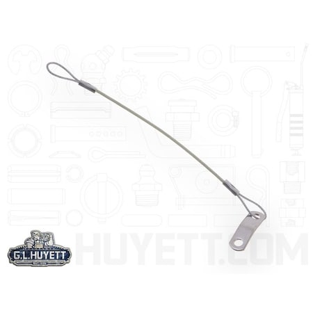 Huyett Loop with Tab Lanyard, 5 in, 3/64 in Pin Dia., Steel, Nylon Coated TS1-046-5000N-T